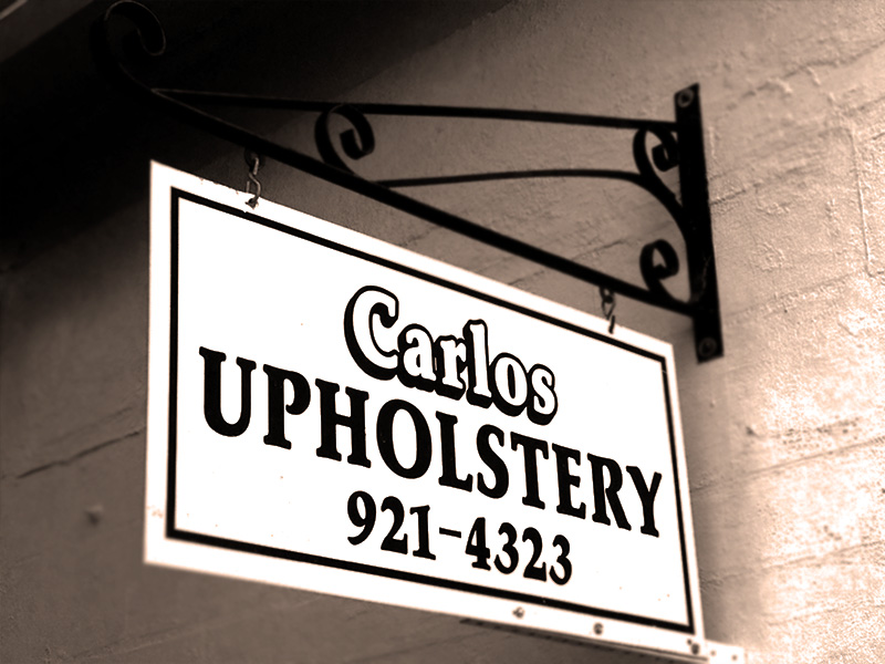 carlos upholstery-sign